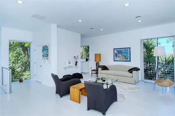 a outdoor view with a sitting space