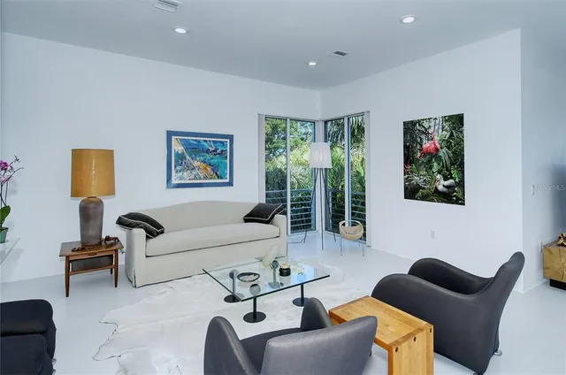 a view of a lake with a building in the background