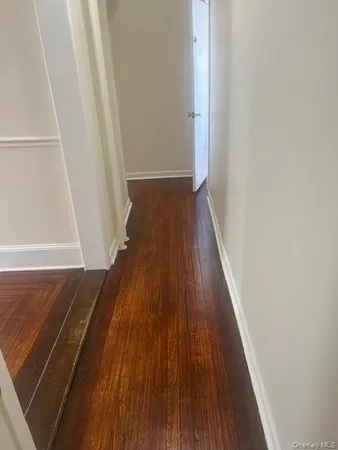 a view of a hallway from a hallway