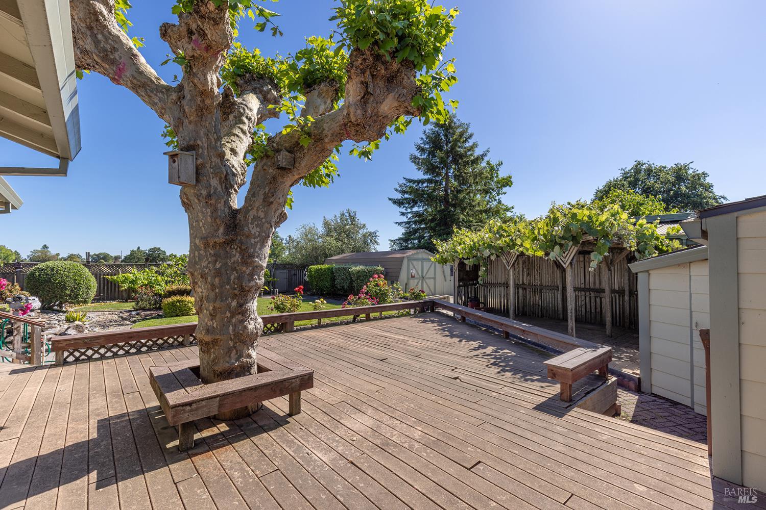2236 West Hearn Avenue Santa Rosa, CA 95407 - Photo 35 of 56 a view of out door space with wooden floor and fence