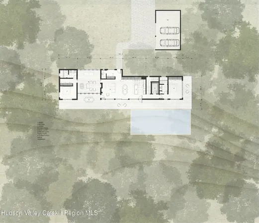 a view of a lush green space