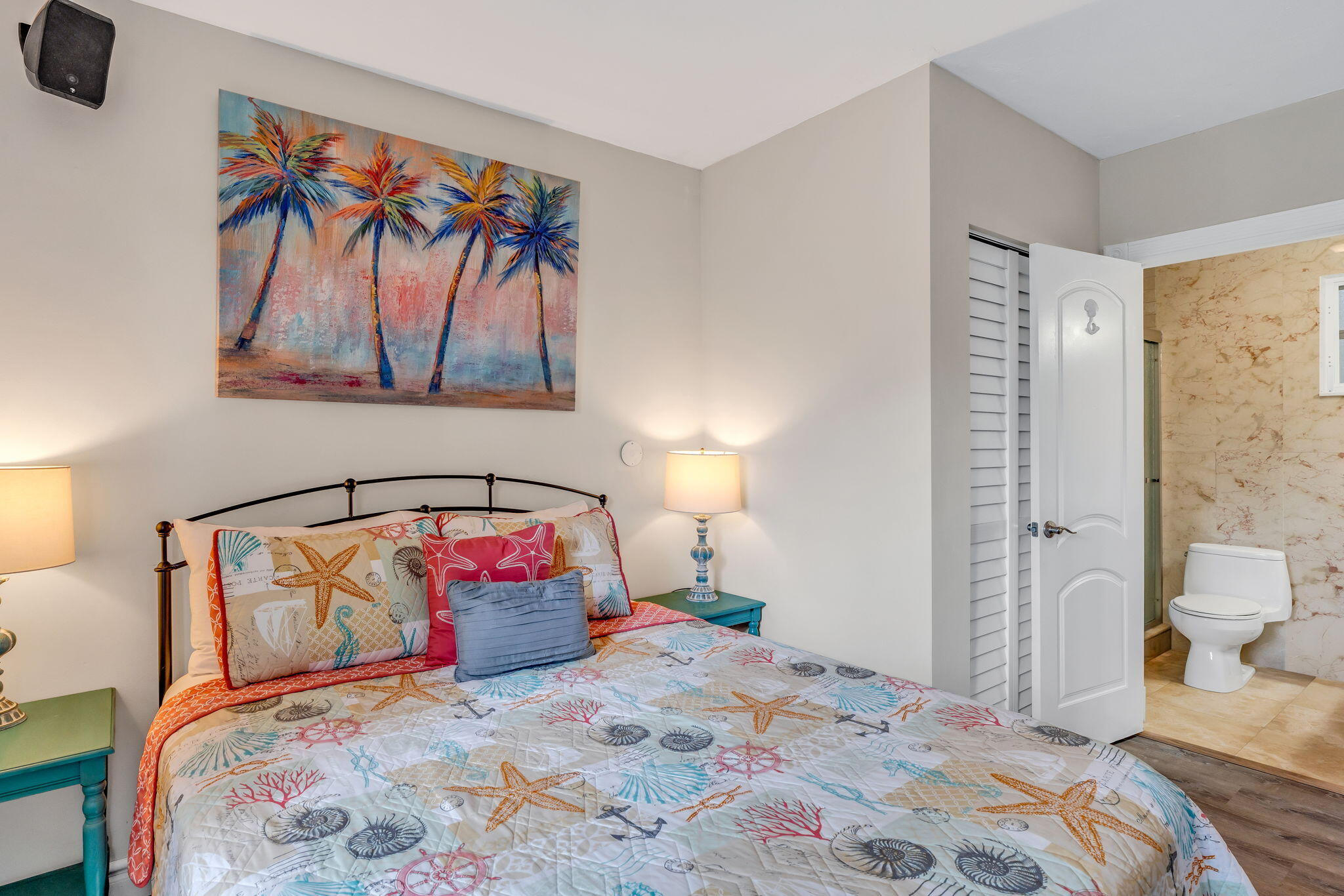 151 Ave G Marathon, FL 33050 - Photo 21 of 56 a bedroom with a bed and lamp