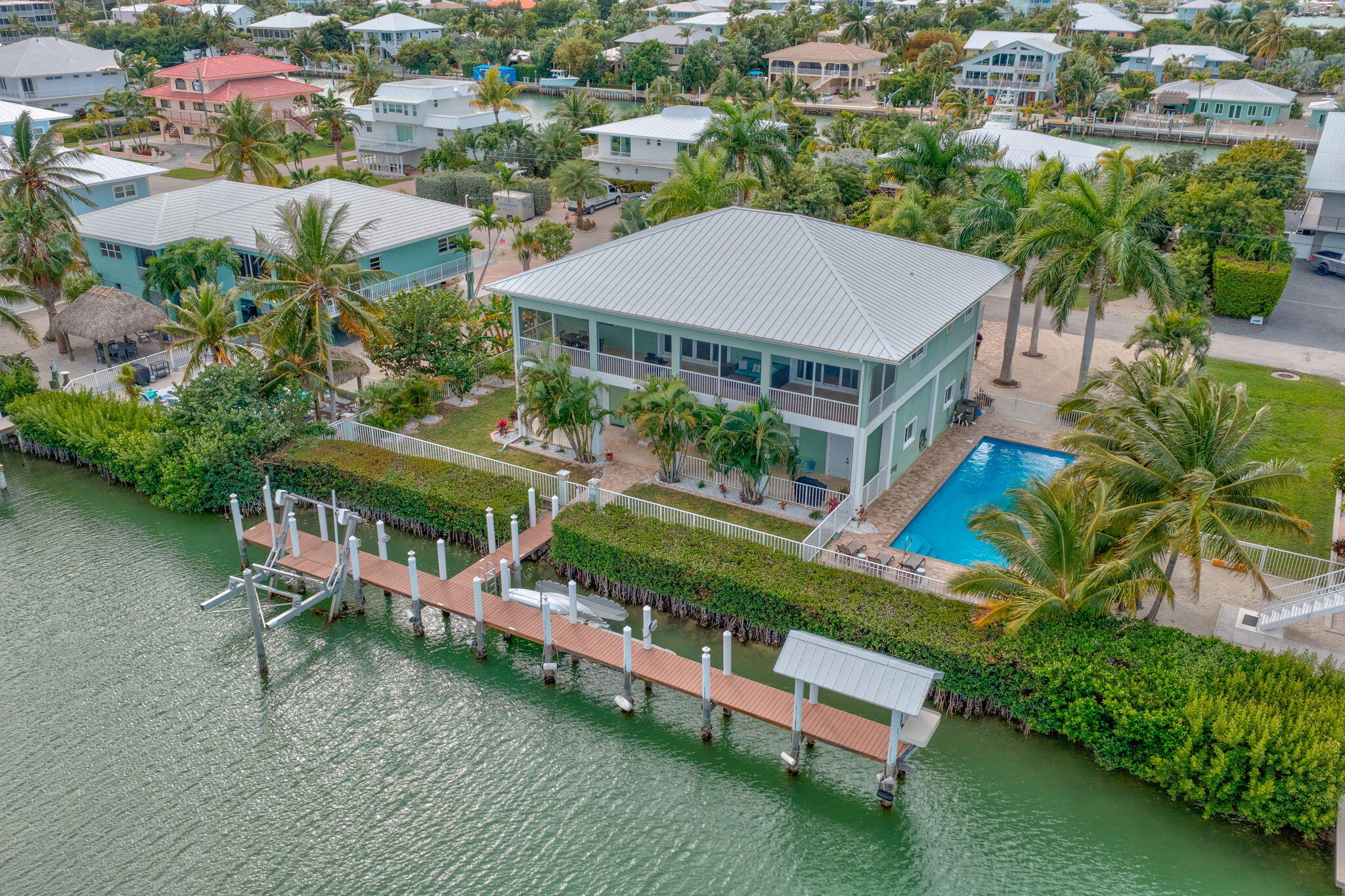 151 Ave G Marathon, FL 33050 - Photo 55 of 56 an aerial view of house with yard swimming pool and outdoor seating