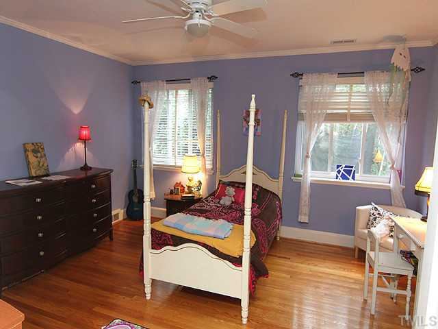 3015 Ruffin Street Raleigh, NC 27607 - Photo 20 of 25 Bright airy bedroom,crwn mldg, and beautiful hardwood floors! Bedroom