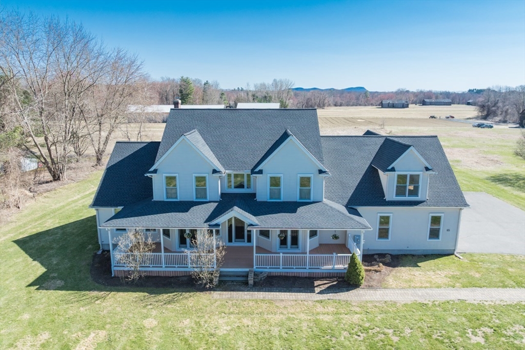 65 Bridge Street Hatfield, MA 01038 - Photo 2 of 40 an aerial view of a house with a yard