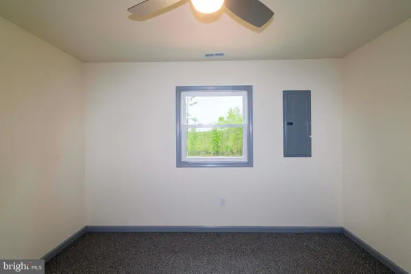 an empty room with a window