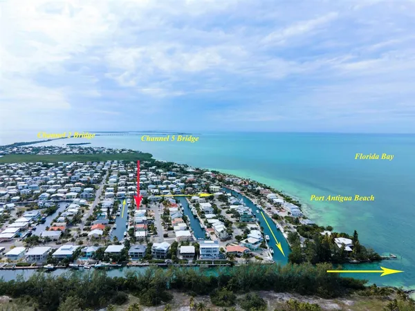 an aerial view of multiple house