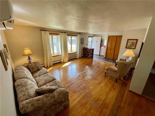 a living room with furniture and a couch