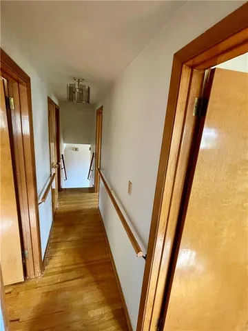 a view of hallway with stairs