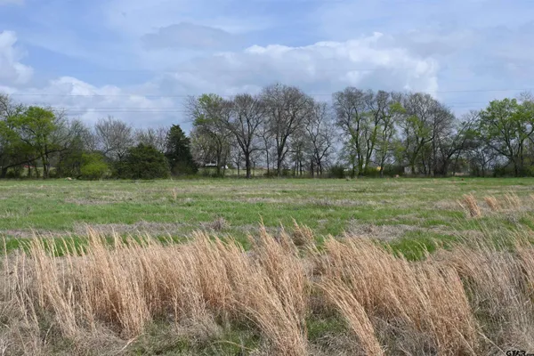 a view of a green field with wooden fence