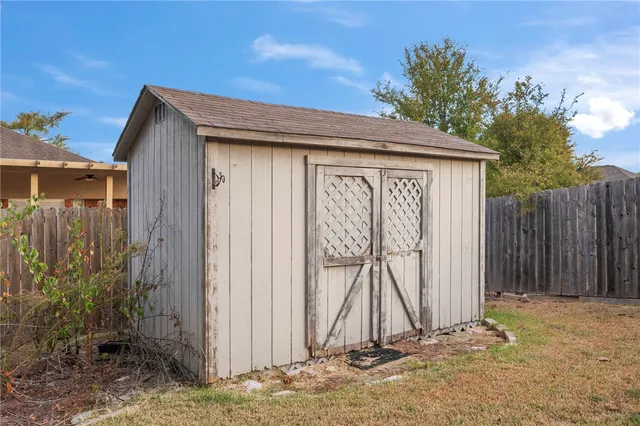 a backyard of a house