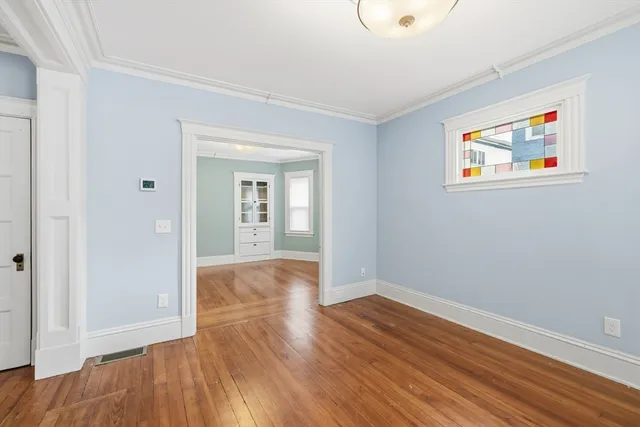 a view of livingroom with hardwood floor and window