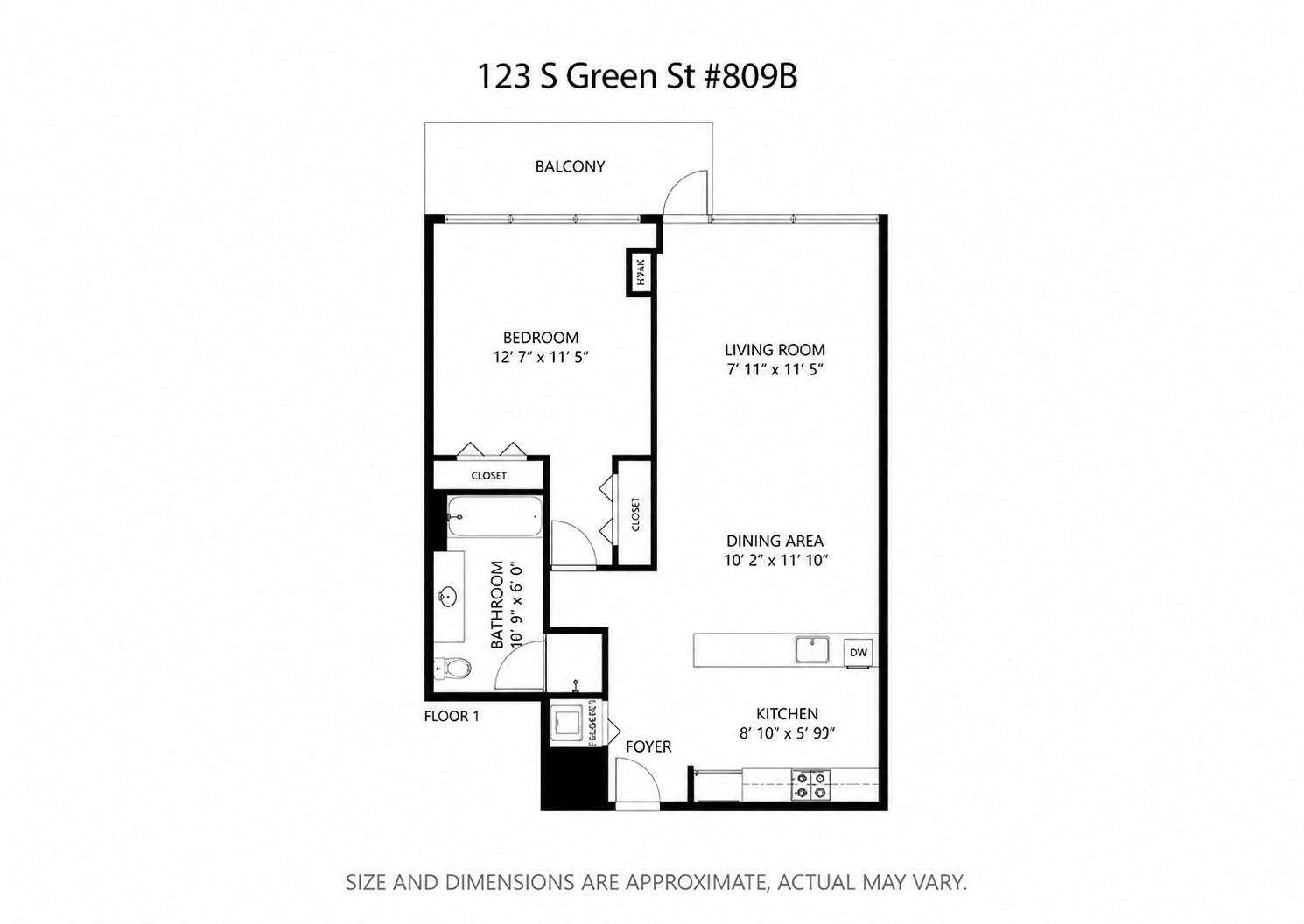 123 South Green Street, Unit 809B Chicago, IL 60607 - Photo 15 of 17