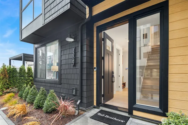 a view of a door of a house