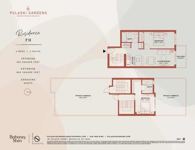 $1,200,000 | 197 Pulaski Street, Unit PH | Bedford-Stuyvesant