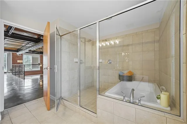 a view of a bench in the balcony