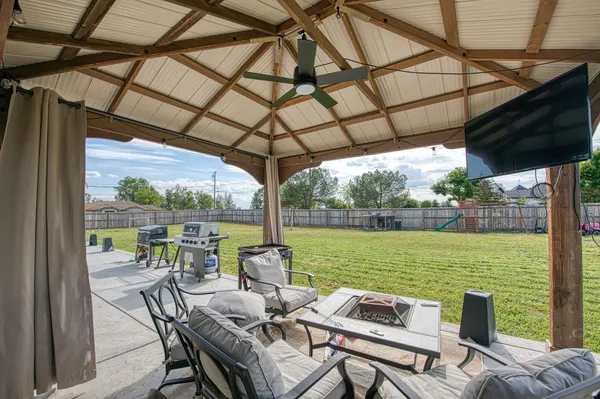 a house view with a garden space