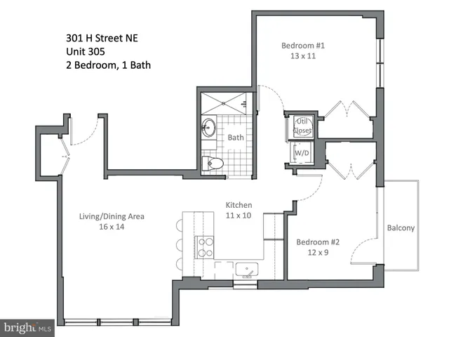 $3,100 | 301 H Street Northeast, Unit 305, Washington, DC 20002