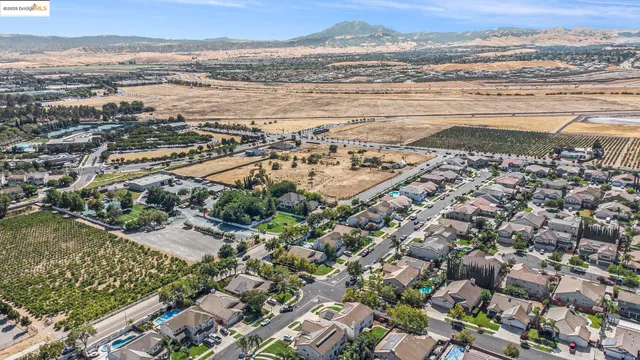 an aerial view of beach and ocean