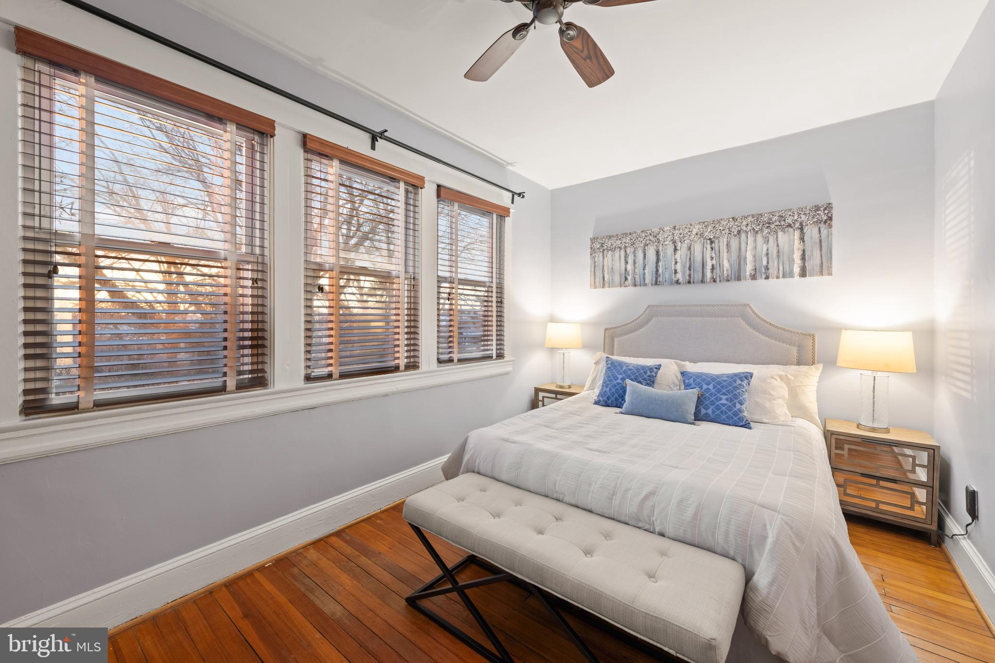 4110 4th Street Northwest Washington, DC 20011 - Photo 34 of 46 a bedroom with a bed and a large window