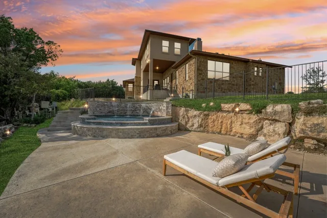 front view of house with a garden