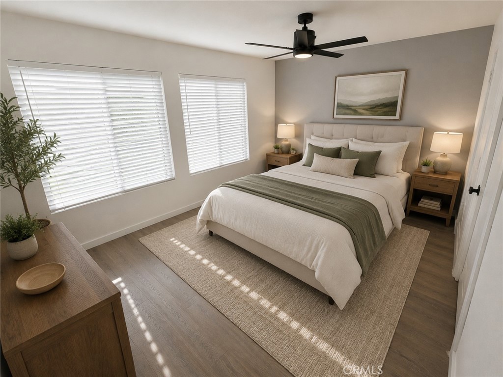 25885 Trabuco Road, Unit 98 Lake Forest, CA 92630 - Photo 29 of 36 Bed #2 - AI Virtually Staged Photo. Furniture, décor, furnishings, and/or accessories have been digitally added for illustrative purposes and are not included with the property.
