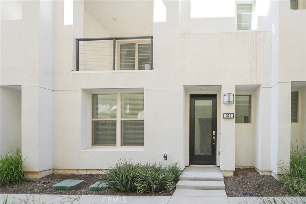 a front view of a house