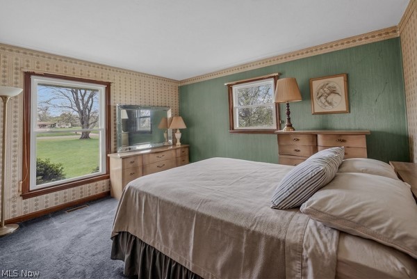 8675 West Smith Road Medina, OH 44256 - Photo 15 of 25 Bedroom featuring two windows, one large and one smaller, with wood trim