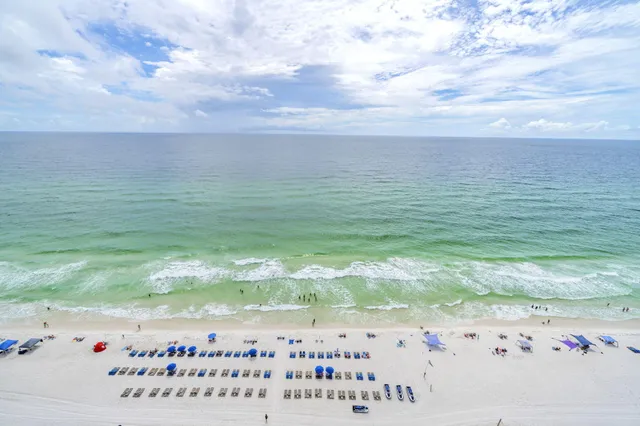 a view of an ocean from a balcony
