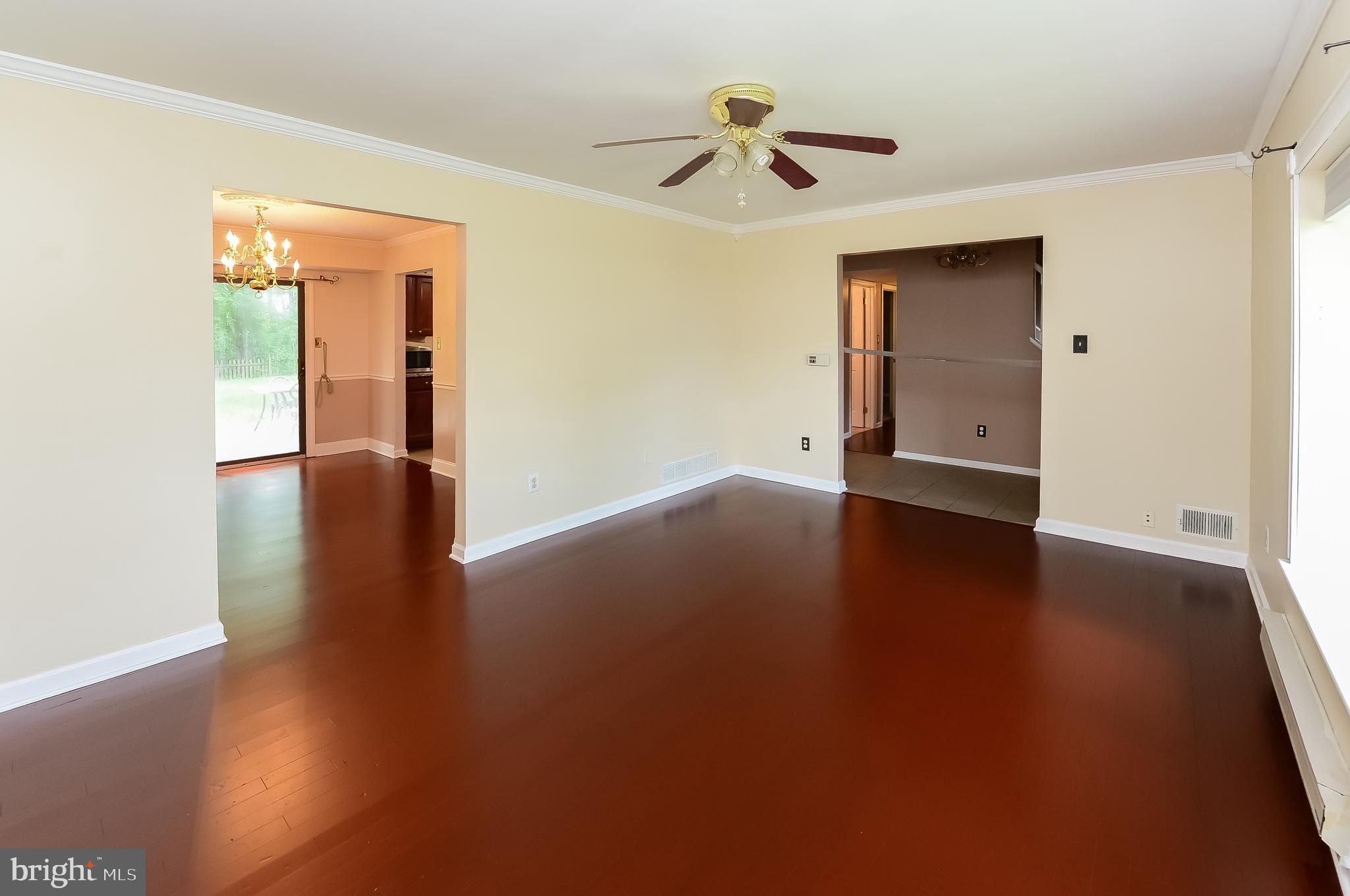 24 Dover Road Westampton, NJ 08060 - Photo 15 of 23 a view of livingroom with hardwood floor and a ceiling fan