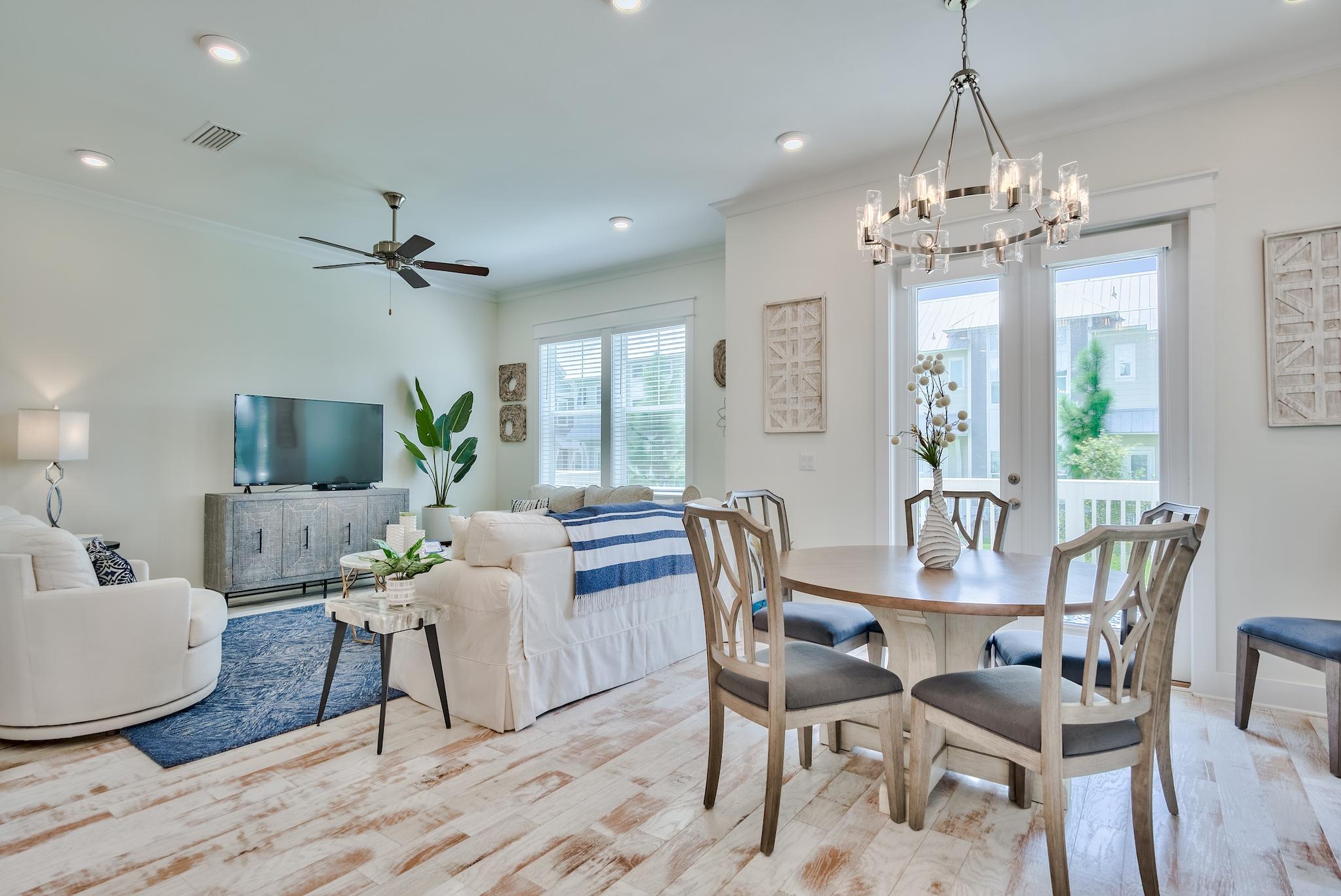 308 Milestone Dr Inlet Beach, Unit B Inlet Beach, FL 32461 - Photo 1 of 49 a view of a dining room with furniture window and wooden floor