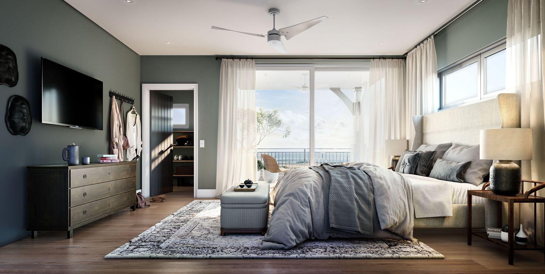 144 Redfish Street, Unit 29 Port St. Joe, FL 32456 - Photo 8 of 15 a bed room with furniture and a large window