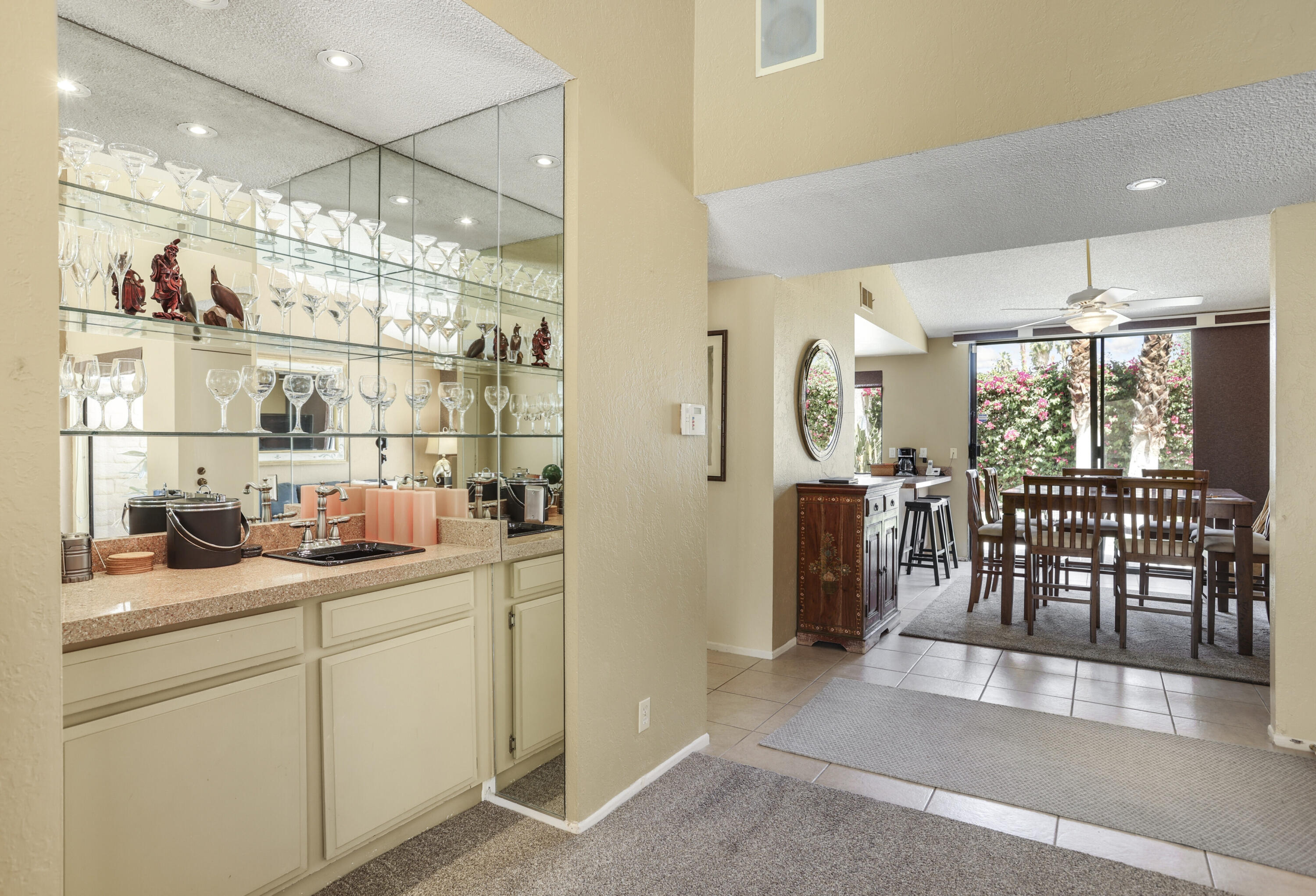 377 West Dominguez Road Palm Springs, CA 92262 - Photo 11 of 29 a kitchen with refrigerator and cabinets