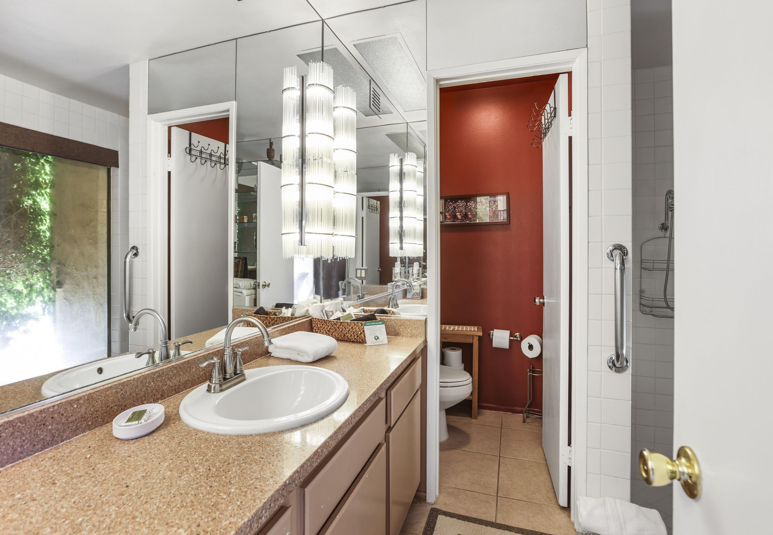 377 West Dominguez Road Palm Springs, CA 92262 - Photo 18 of 29 a bathroom with a sink double vanity and a mirror