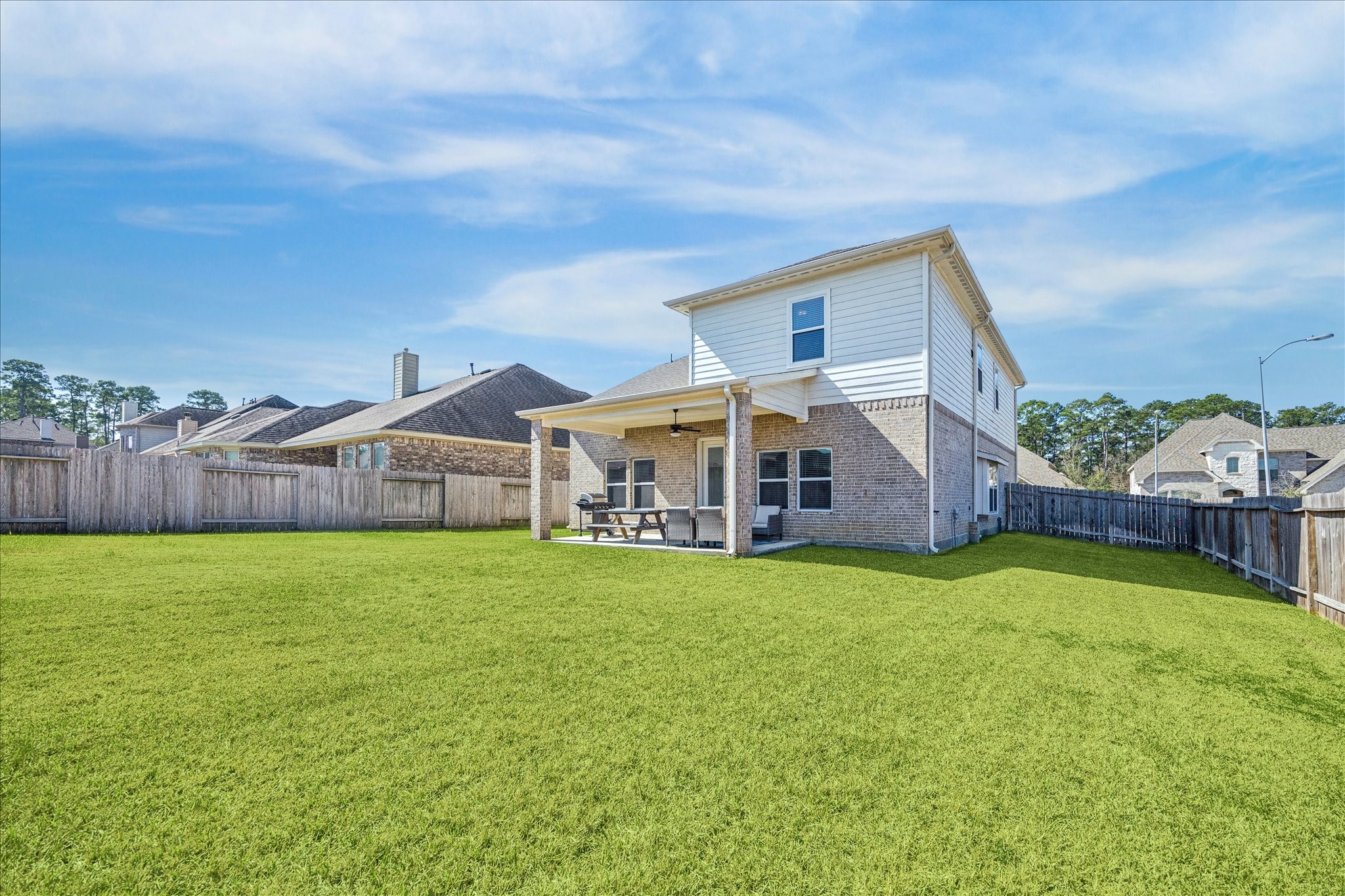 24030 Willow Rose Drive Spring, TX 77389 - Photo 34 of 39 Fully fenced huge corner lot, offering privacy and space for outdoor activities.