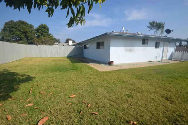 a backyard of a house
