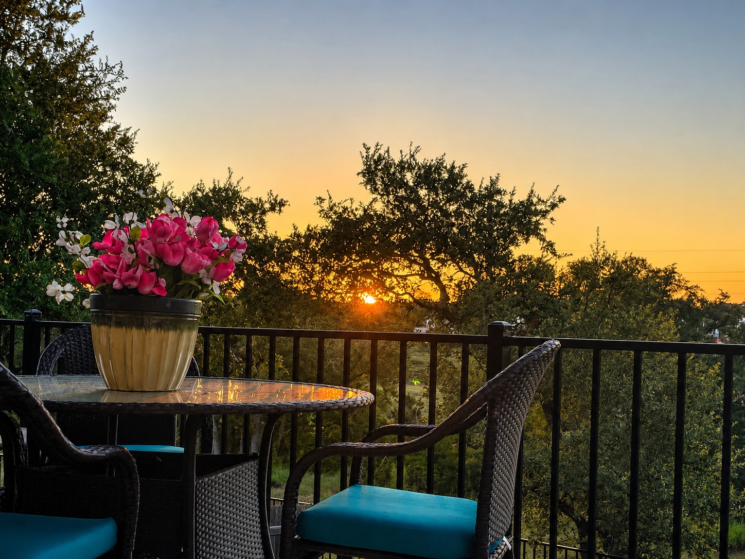 1908 Woolsey Way Leander, TX 78641 - Photo 3 of 36 Witness vibrant sunsets from this private patio, a serene outdoor haven.