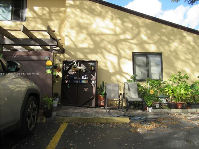 a view of outdoor seating space