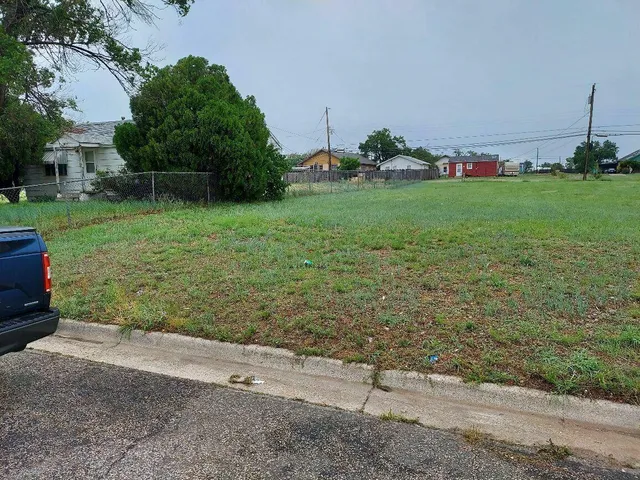 a view of a backyard with green space