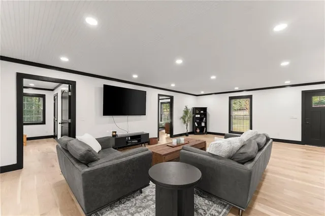 a view of a livingroom with furniture and couch