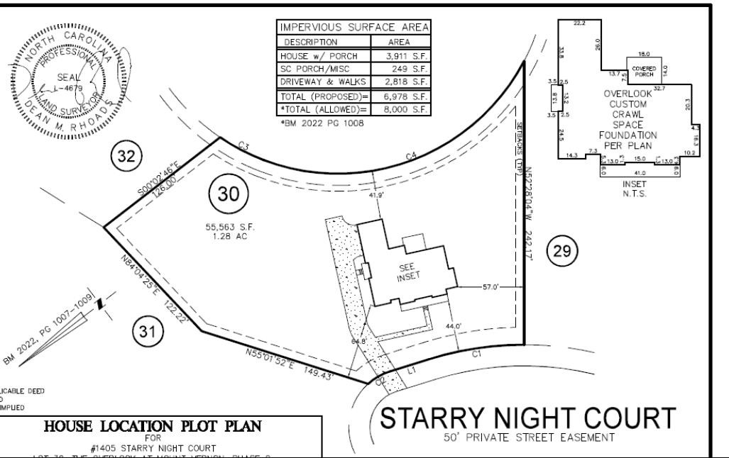 1405 Starry Night Court Raleigh, NC 27613 - Photo 5 of 27 Plot Plan