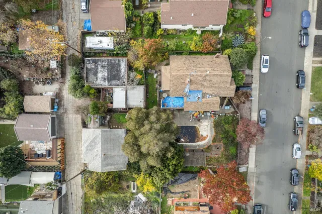an aerial view of multiple house