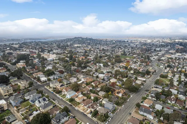 an aerial view of multiple house