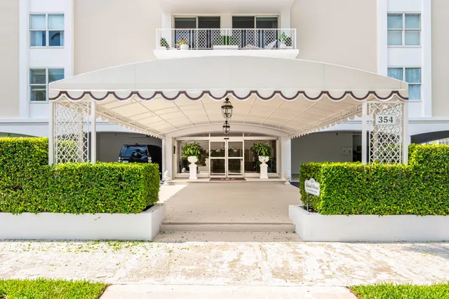 a front view of a building