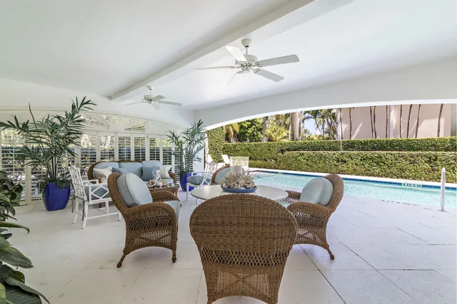 a outdoor living space with furniture and garden view