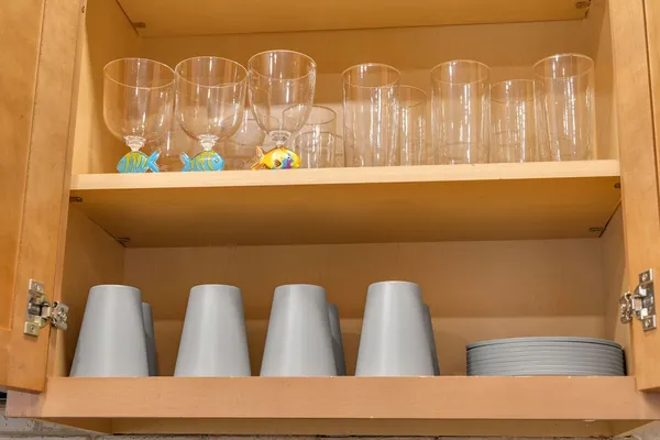 a living room with a table