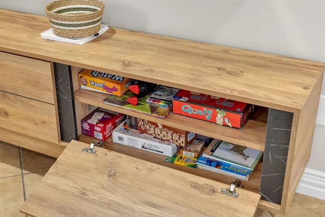 a close view of closet