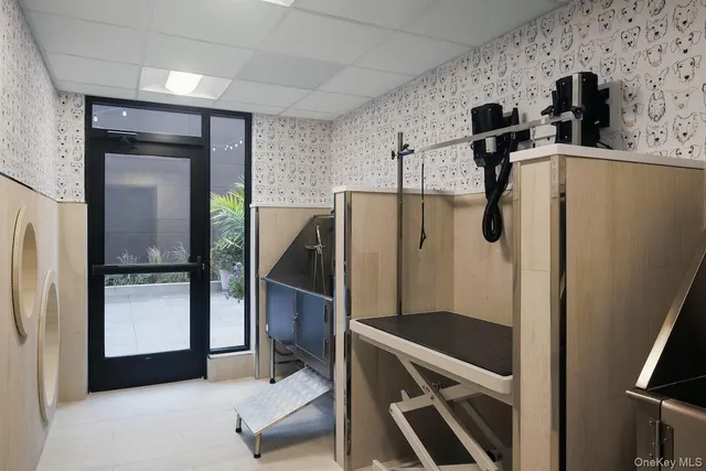 a view of a walk in closet