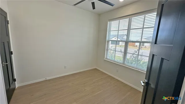 an empty room with a window