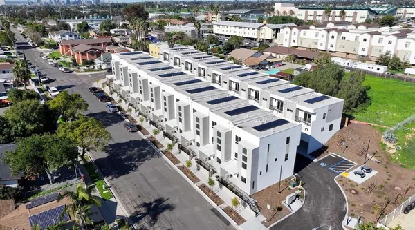 an aerial view of city